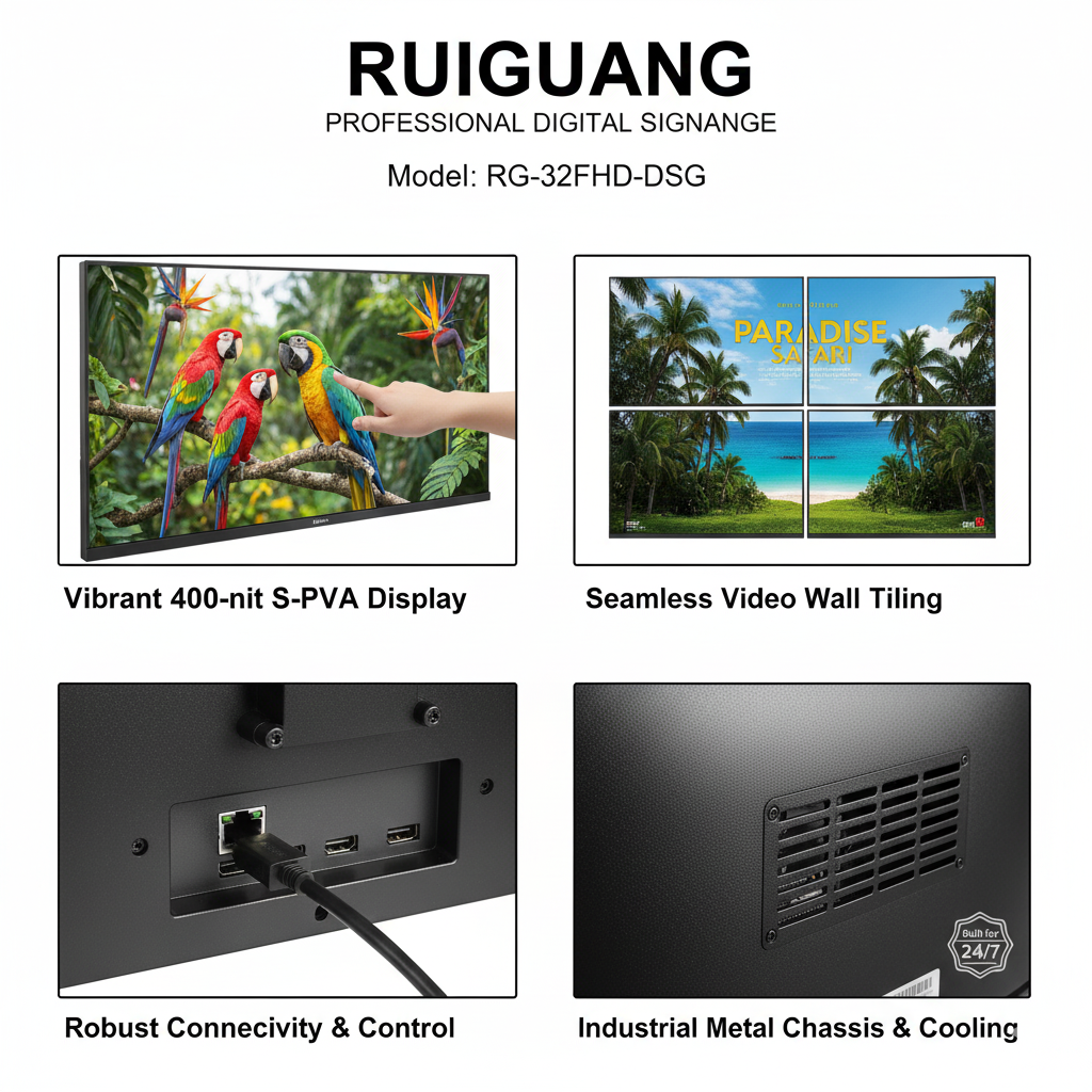 Ruiguang 21.5-inch Commercial Grade IPS LCD Monitor