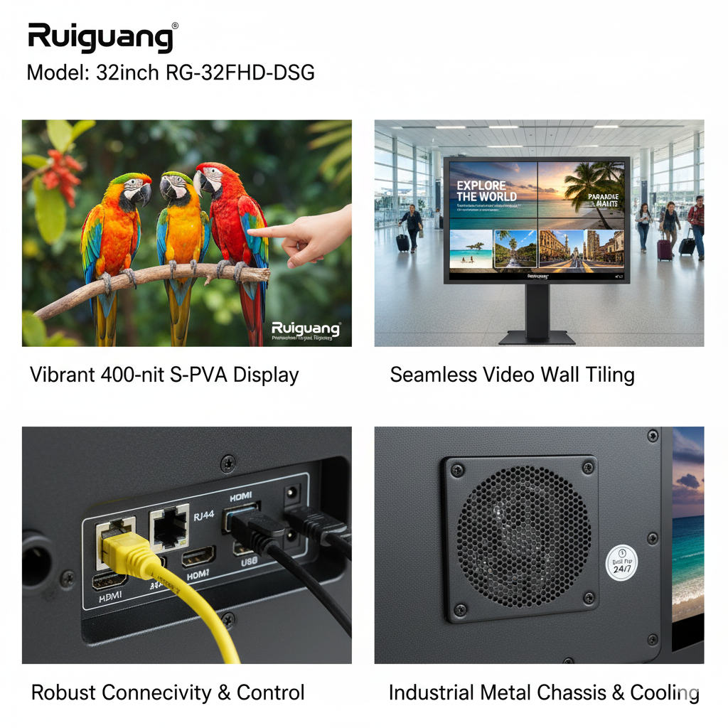Ruiguang 32-inch Professional Digital Signage LCD Panel